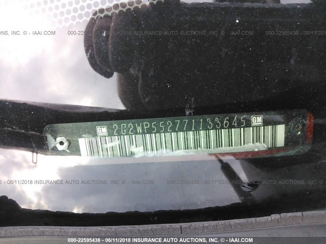 2G2WP552771133645 - 2007 PONTIAC GRAND PRIX RED photo 9