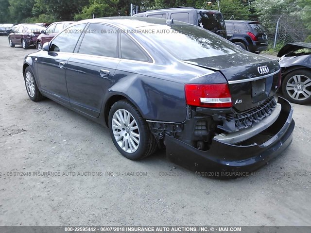 WAUDH74F97N100321 - 2007 AUDI A6 3.2 QUATTRO GRAY photo 3