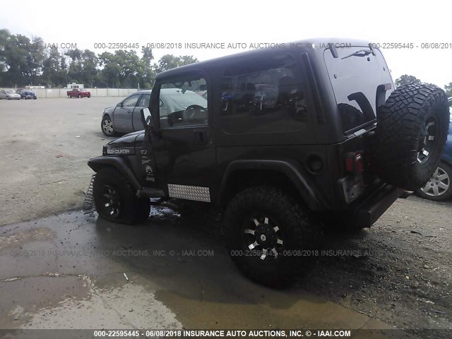 1J4FA49S3YP703558 - 2000 JEEP WRANGLER / TJ SPORT BLACK photo 3