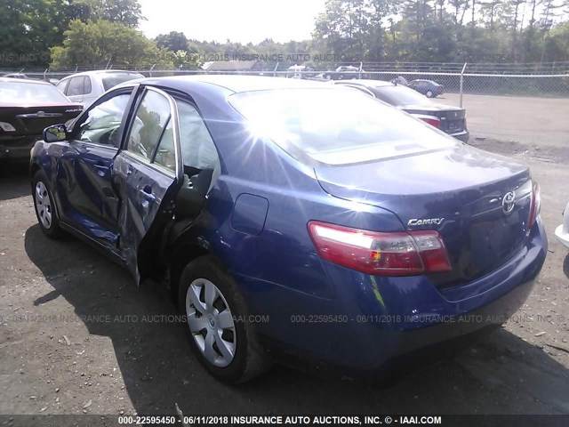 4T1BE46K47U184349 - 2007 TOYOTA CAMRY NEW GENERAT CE/LE/XLE/SE BLUE photo 3
