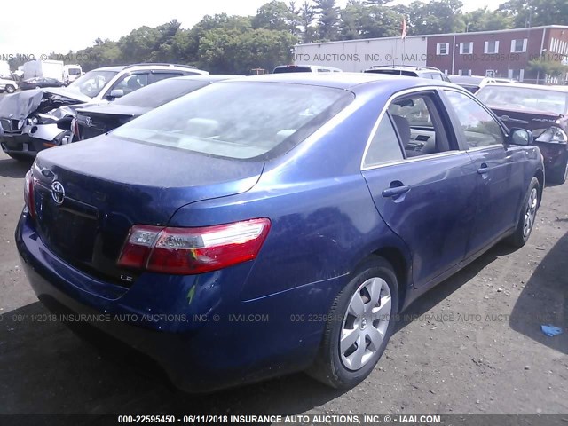 4T1BE46K47U184349 - 2007 TOYOTA CAMRY NEW GENERAT CE/LE/XLE/SE BLUE photo 4