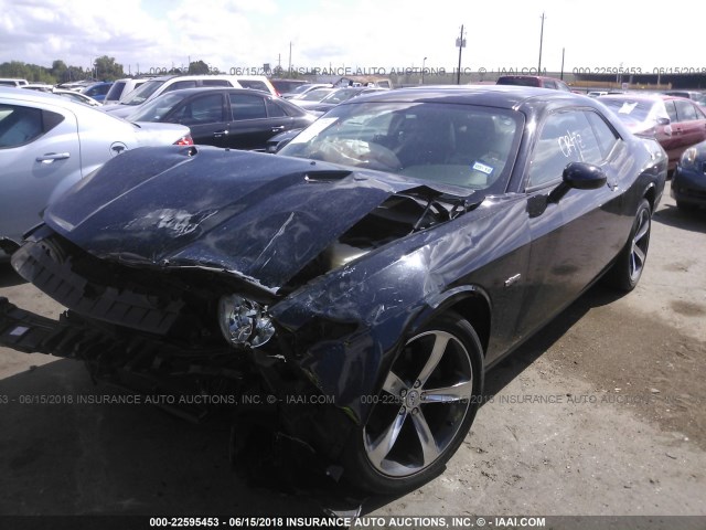 2C3CDYAG2EH293953 - 2014 DODGE CHALLENGER SXT BLACK photo 2