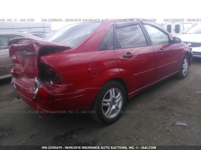 1FAHP34351W131935 - 2001 FORD FOCUS SE/SE SPORT RED photo 4