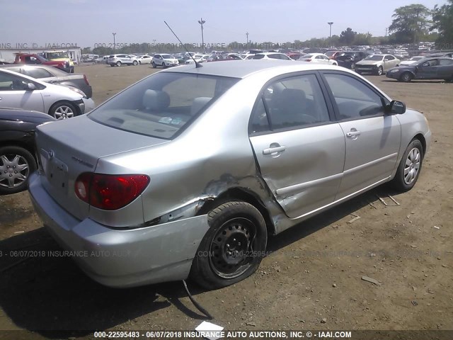 JTDBR32E030026711 - 2003 TOYOTA COROLLA CE/LE SILVER photo 4