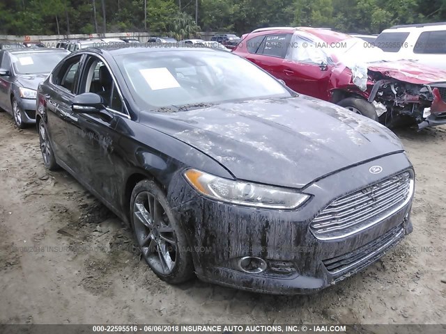 3FA6P0K92DR375465 - 2013 FORD FUSION TITANIUM BLACK photo 1