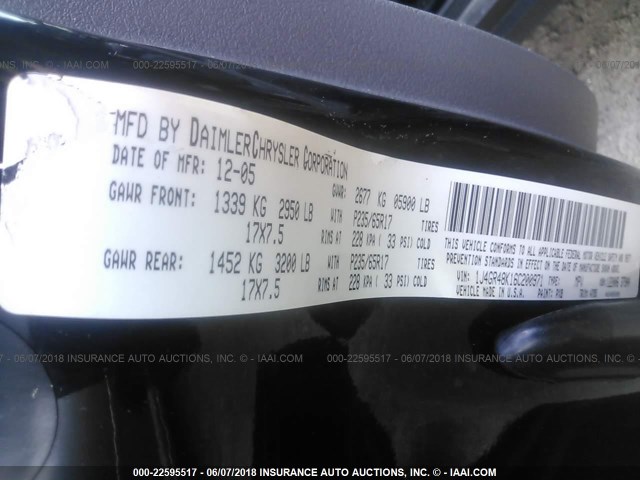 1J4GR48K16C200971 - 2006 JEEP GRAND CHEROKEE LAREDO/COLUMBIA/FREEDOM 黑色 照片 9