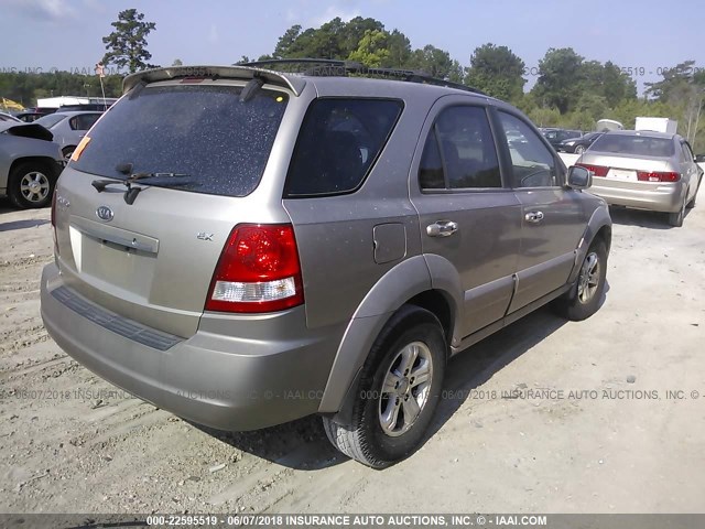 KNDJD733765637051 - 2006 KIA SORENTO EX/LX TAN photo 4