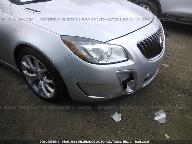 2G4GV5GV8D9248180 - 2013 BUICK REGAL GS SILVER photo 6