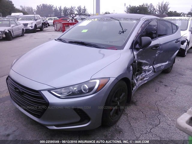 5NPD84LF3HH080720 - 2017 HYUNDAI ELANTRA SE/VALUE/LIMITED GRAY photo 2