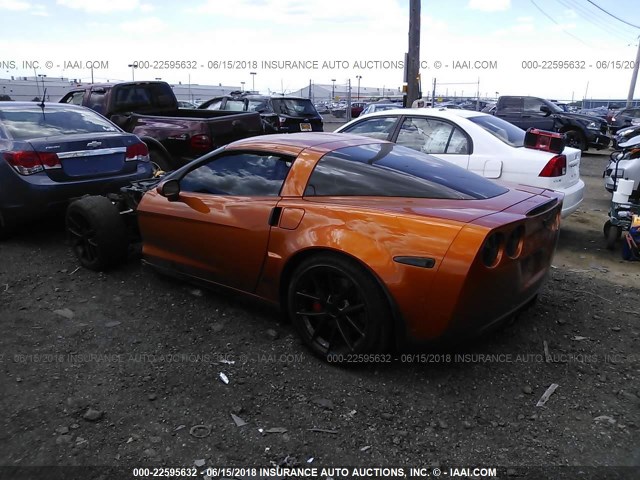 1G1YY26E175121670 - 2007 CHEVROLET CORVETTE Z06 ORANGE photo 3