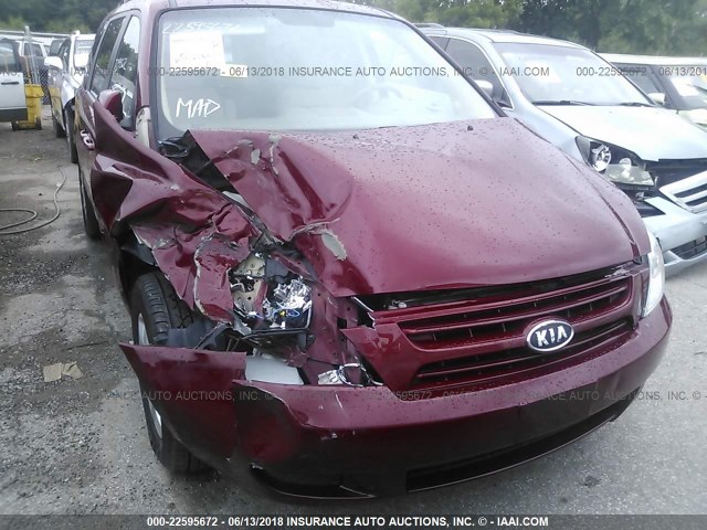 KNDMB233386229567 - 2008 KIA SEDONA EX/LX MAROON photo 6