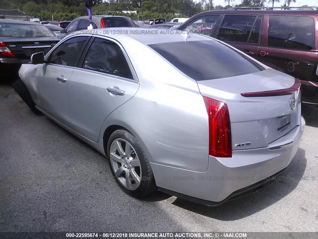 1G6AA5RA0D0173102 - 2013 CADILLAC ATS SILVER photo 3