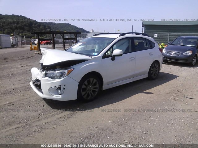 JF1GPAR68E8243898 - 2014 SUBARU IMPREZA SPORT LIMITED WHITE photo 2