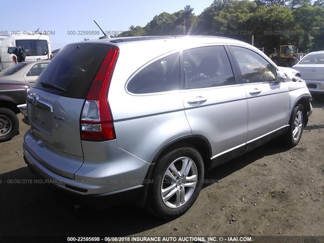 JHLRE4H70BC024370 - 2011 HONDA CR-V EXL SILVER photo 4