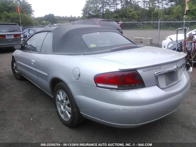 1C3EL75R95N503716 - 2005 CHRYSLER SEBRING GTC SILVER photo 3