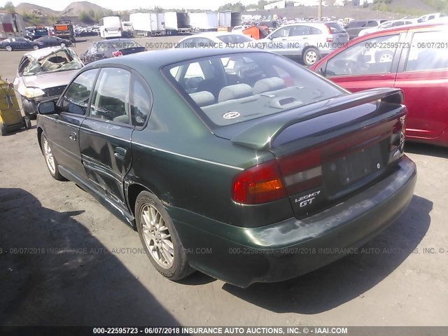 4S3BE6453Y7200974 - 2000 SUBARU LEGACY GT GREEN photo 3