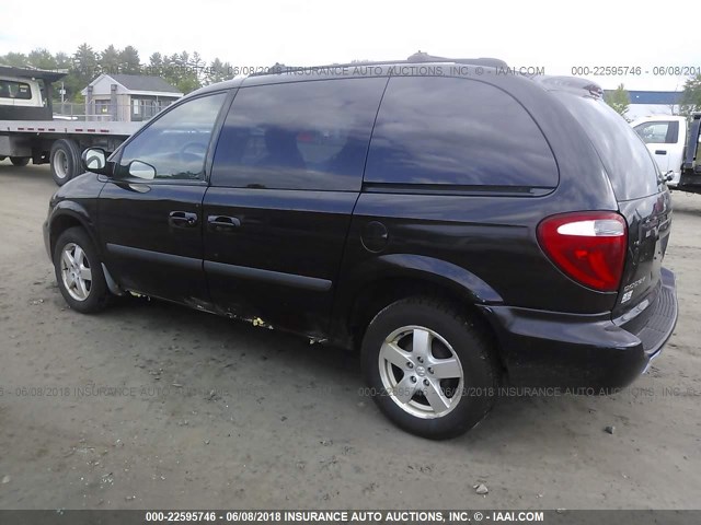 1D4GP45R96B577070 - 2006 DODGE CARAVAN SXT BLACK photo 3