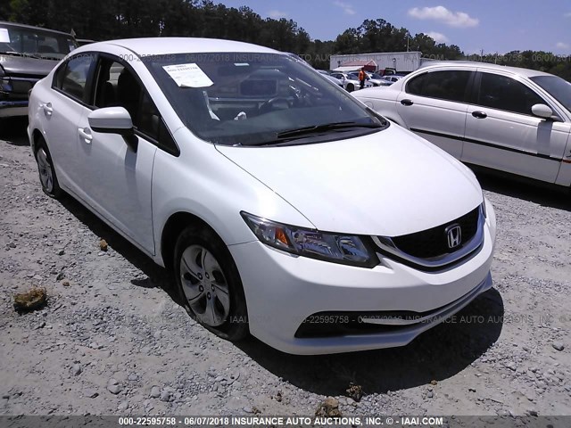 19XFB2F56EE029150 - 2014 HONDA CIVIC LX WHITE photo 1