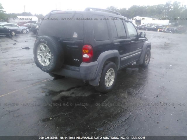 1J4GL48KX3W535593 - 2003 JEEP LIBERTY SPORT/FREEDOM შავი ფოტო 4