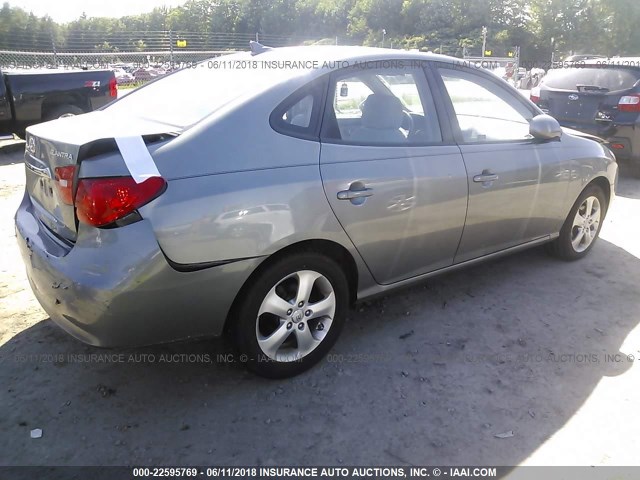 KMHDU4AD0AU049106 - 2010 HYUNDAI ELANTRA BLUE/GLS/SE GRAY photo 4