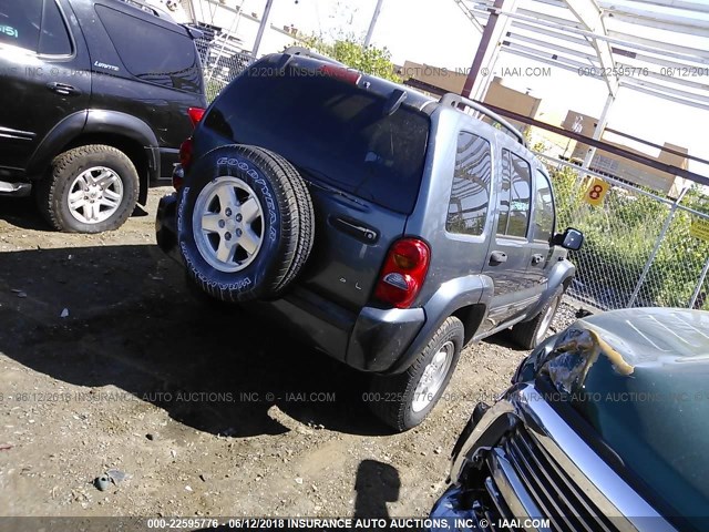 1J4GL58K62W330826 - 2002 JEEP LIBERTY LIMITED BLUE photo 4