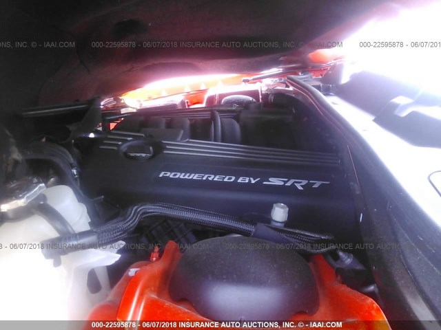 2C3CDZFJ4GH315819 - 2016 DODGE CHALLENGER R/T SCAT PACK ORANGE photo 10