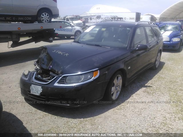 YS3EH59G083503963 - 2008 SAAB 9-5 AERO BLACK photo 2