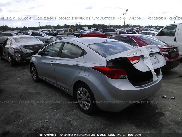 5NPDH4AE4BH024027 - 2011 HYUNDAI ELANTRA GLS/LIMITED SILVER photo 3