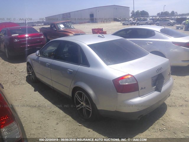 WAULC68E24A115395 - 2004 AUDI A4 1.8T QUATTRO SILVER photo 3