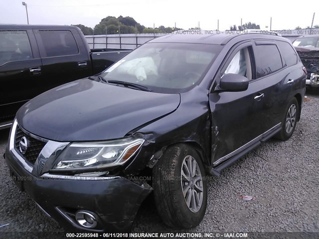 5N1AR2MN1EC628016 - 2014 NISSAN PATHFINDER S/SV/SL/PLATINUM 灰色 照片 2