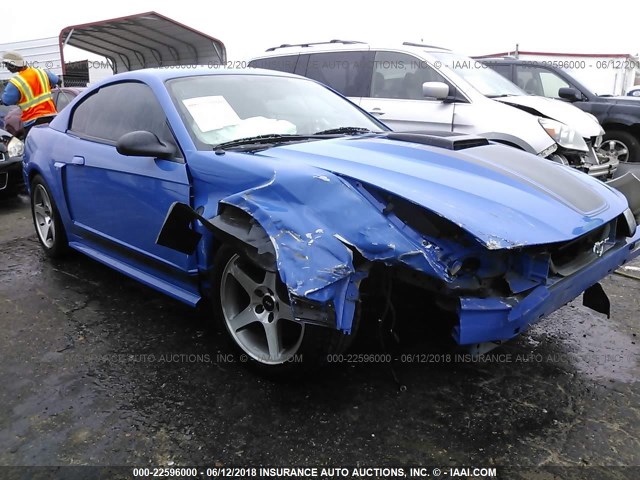 1FAFP42R64F172308 - 2004 FORD MUSTANG MACH I BLUE photo 1