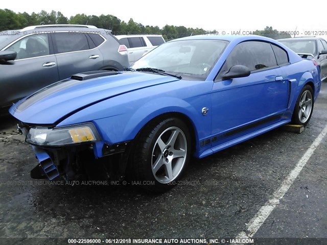 1FAFP42R64F172308 - 2004 FORD MUSTANG MACH I BLUE photo 2