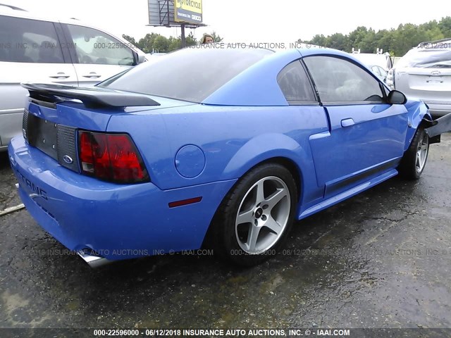 1FAFP42R64F172308 - 2004 FORD MUSTANG MACH I BLUE photo 4