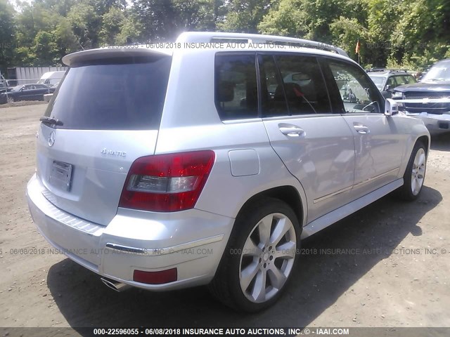 WDCGG8HB0AF389956 - 2010 MERCEDES-BENZ GLK 350 4MATIC SILVER photo 4