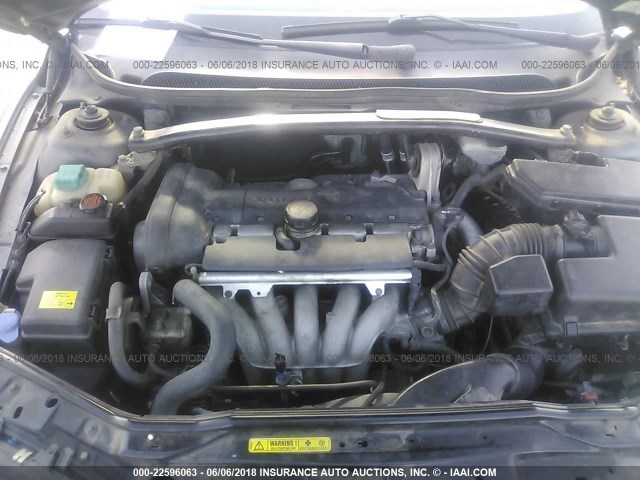 YV1RS61T332256763 - 2003 VOLVO S60 GRAY photo 10