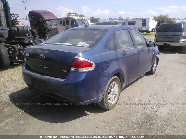 1FAHP35N98W194000 - 2008 FORD FOCUS SE/SEL/SES Dark Blue photo 4