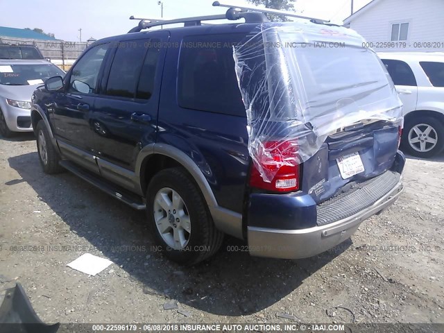 1FMZU74K94UA78500 - 2004 FORD EXPLORER EDDIE BAUER Dark Blue photo 3