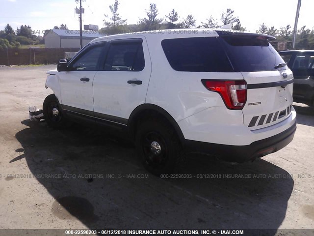 1FM5K8AR9GGC72765 - 2016 FORD EXPLORER POLICE INTERCEPTOR WHITE photo 3