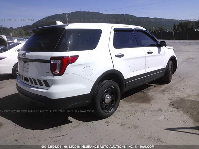 1FM5K8AR9GGC72765 - 2016 FORD EXPLORER POLICE INTERCEPTOR WHITE photo 4