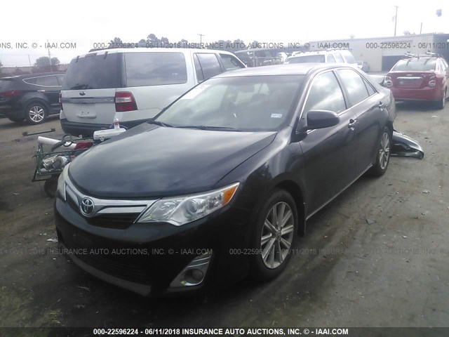 4T4BF1FK9CR262748 - 2012 TOYOTA CAMRY SE/LE/XLE BLACK photo 2