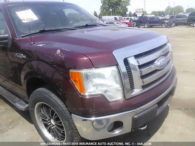 1FTPX14V49FA04214 - 2009 FORD F150 SUPER CAB MAROON photo 6