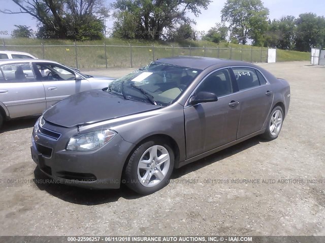 1G1ZB5E16BF107322 - 2011 CHEVROLET MALIBU LS BROWN photo 2