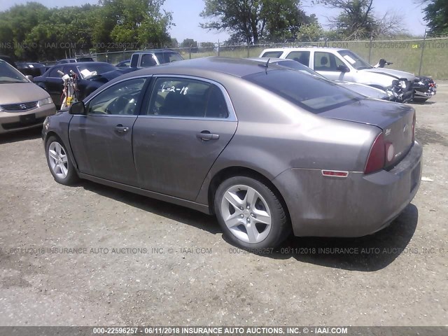 1G1ZB5E16BF107322 - 2011 CHEVROLET MALIBU LS BROWN photo 3