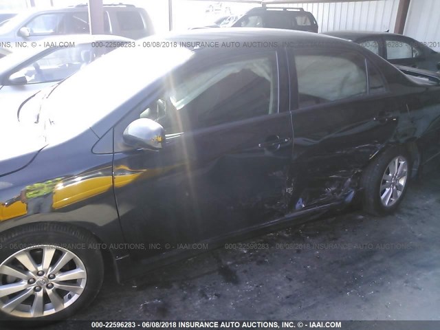 1NXBU4EE0AZ324970 - 2010 TOYOTA COROLLA S/LE/XLE BLACK photo 6