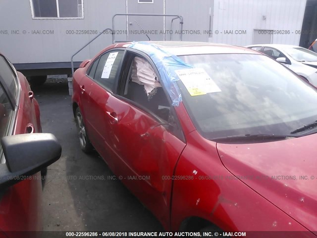 1YVHP84DX65M01247 - 2006 MAZDA 6 S RED photo 6