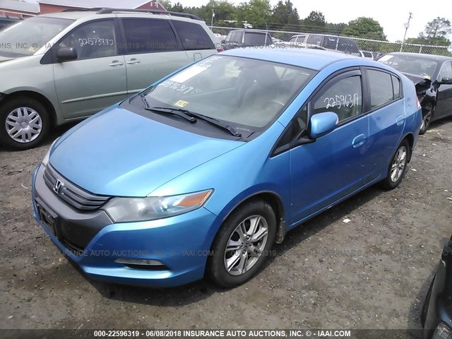 JHMZE2H70AS015169 - 2010 HONDA INSIGHT EX BLUE photo 2