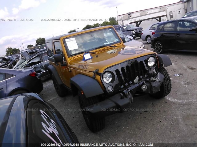 1C4AJWAG1EL309790 - 2014 JEEP WRANGLER SPORT GOLD photo 1