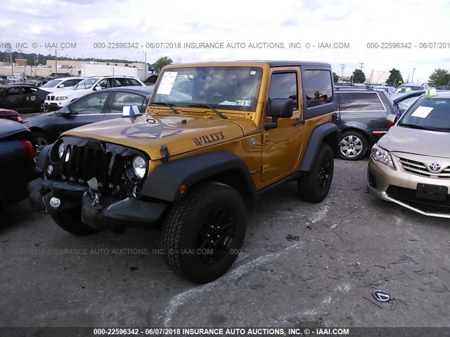 1C4AJWAG1EL309790 - 2014 JEEP WRANGLER SPORT GOLD photo 2