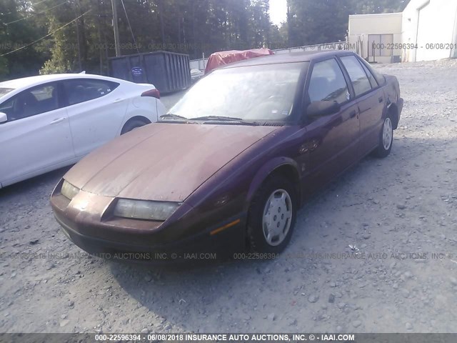 1G8ZH5286SZ207646 - 1995 SATURN SL1 BURGUNDY photo 2