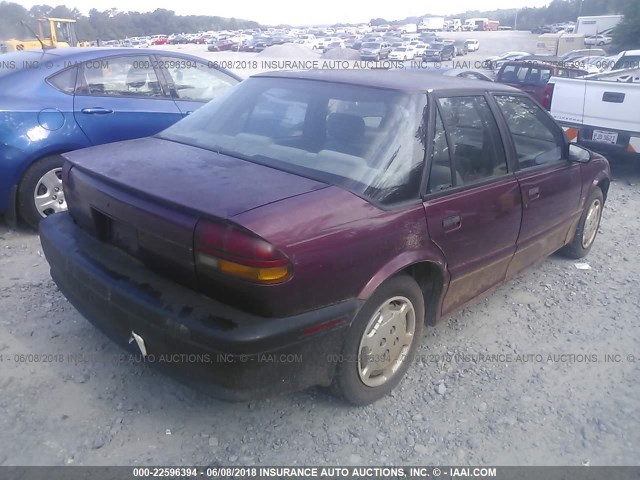 1G8ZH5286SZ207646 - 1995 SATURN SL1 BURGUNDY photo 4